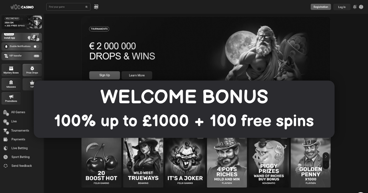 Woo Casino welcome bonus