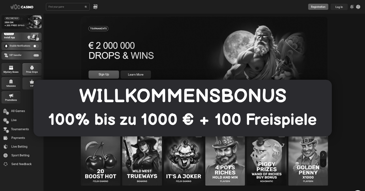 Woo Casino welcome bonus